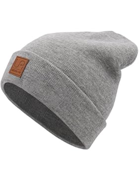 urban air | Street Classics | Beanie, Mütze | Damen, Herren | mit Lederpatch | in schwarz, dunkel grau, hell grau...