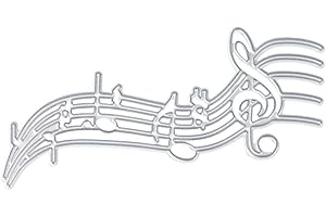 U-horizon Matrices de découpe Note Musicale, Cutting Dies Pochoir à découper en métal pour Scrapbooking, Album Photo, Carte, Papier de décoration, Cadeau