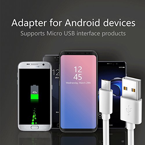 Cable Micro USB 1M 2M Cable Samsung S7 S6 Edge Charge Rapide Cable-Chargeur Huawei P8 Lite P9 Lite P10 Lite  Charge Synchro Ultime Rapide Cordon pour Samsung J3 J5 J7 A3 A5 2016 J3 J5 J7 2017 Honor 8 Lite 9 Lite 6C Pro 6A 6X 7X Xiaomi Redmi 5 Plus Note 5 Wiko View Wiko ufeel Wiko Lenny LG K4 K8 K10 2017 Sony Xperia E5 Z3 Z5 Lot de 3 1m 2m 2 -Blanc