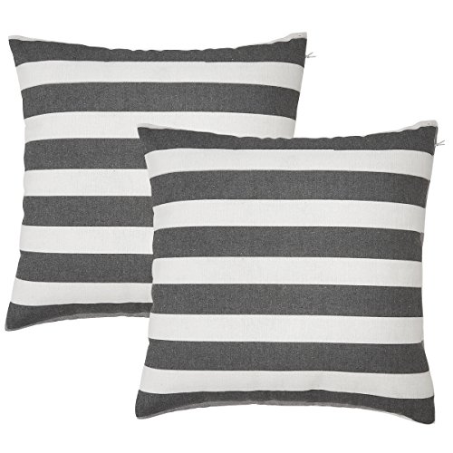 Avanzza 2er-Set Kissenhülle / Kissenbezug 40x40 cm in Schwarz für Kissen, Sofakissen / Sofa Kissen und Dekokissen / Deko Kissen aus der Linie Decor Chic