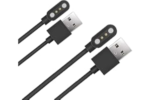BEUINOVIA TECHNOLOGY 2pcs Smart Watch Charger Cable 2 Pin 4mm Magnetic Universal USB Watch Charging cable Compatible with YAMAY SW022 Ticwatch GTX AGPTEK LW11 Radley Reflex Xiaomi Nerunsa Solar AcclaFit