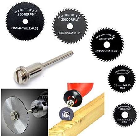 6pcs/set Mini HSS Rotary Tool Circular Saw Blades For Dremel Metal Rotary Cutter Power Tool Set #ND00239#