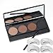 Eyebrow Kit, Tinabless 4 Colour Makeup Eyebrow Shaping kit Eyeliner Eyebrow Pallet with Mirror Eyebrow Brushes Makeup Eyebrow Stencils and Powder Makeup Eyebrow Palette Comestic Tool