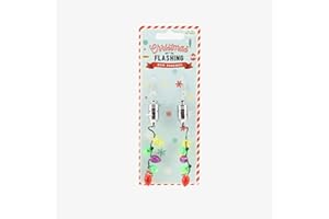 MAIA GIFTS CGB Giftware | Novelty Party Flashing Light Bulb Earrings | 'Joy to the World' Collection | Perfect for Christmas Parties! | Batteries Included | GB03505