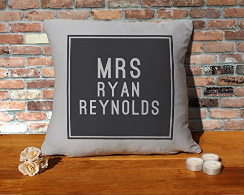 Stocking Fillers Ryan Reynolds Cushion Pillow - Silver Grey - 100% Cotton - Available with or without filling pad - 40x40cm (Cover and filling pad)