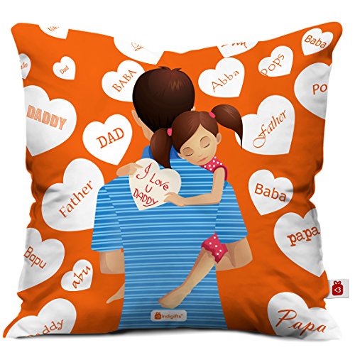 Indigifts Micro Satin and Fibre Cushion Cover with Filler (12x12-inch, White)