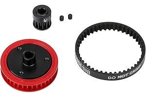 INJORA RC Cinghia Belt RC Cinghia di Trasmissione RC Accessori per 1/10 RC Crawler Car Axial SCX10 SCX10 II 90046 (3,2mm Rosso)