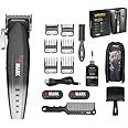 WMARK Ultra Premium 2rofessional 9000 RPM 2 Speed Hair Clipper Set Zinc Alloy Body Digital Display 6 Guide Comb Taper Lever Cutting Cape Cleaning Brush Hair Brush Hair Sticker 180 min, Model 22