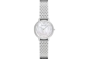 Emporio Armani Watch for Women, 28mm Quartz Two Hand Movement with Stainless Steel or Leather Strap