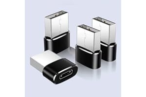 ALIKIAI USB to USB C Adapter 4Pack,Type C Female to USB A Male Charger Cable Converter for Apple iWatch 8 7 SE,MacBook,iPhone 11 12 13 14 Max Plus Pro,Airpods,iPad 10 Air 4 5 Mini 6,Samsung Galaxy S23 S22 S21