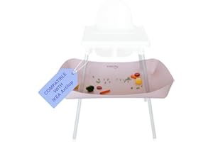 CATCHY Highchair Food Catcher | Compatible with IKEA Antilop Highchair & 11 Other Brands | Easy Wipe Clean | Baby & Toddler Food & Mess Catcher | Keep Floors Clean | Mealtime Feeding Essential