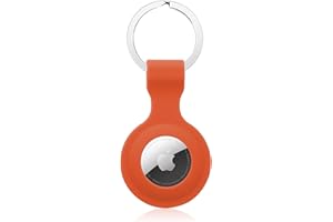 GAGAAL Case Compatible with Apple Airtags, Keychain AirTags Case with Anti-Lost Key Ring, Protective Silicone Case for Apple AirTag 2021 Finder for Air Tag Tracker Holder Accessorie (Orange)