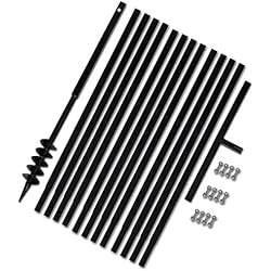 Bêche et tarière manuelle 80 mm Avec Rallonge mèche tarière 13 m