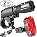 Produktbild Semoss 2 Stücke Fahrrad Licht LED Set CREE Taschenlampe + Rücklicht Wasserdicht Fahrradbeleuchtung mit Freie Batterien und Halterung für Mountain Biking,Kinderfahrrads,Camping und den täglichen Gebrauch
