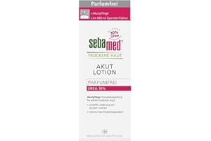 ‎SEBAMED Sebamed Trockene Haut Urea Akut 10% Lotion parfumfrei 400 ml mit Spender, Feuchtigkeits- , lindert Spannungsgefühl, langanhaltender Schutz vor Austrocknung, für Damen und Herren