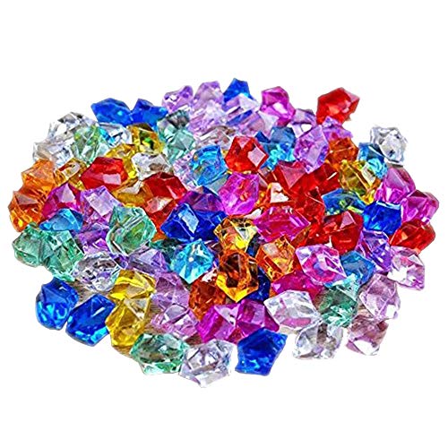 250g Gemme del Diamante Acrilico,Trasparente Matrimonio Cristallo, Artificiale Diamante Cristallo,Per la decorazione domestica dei regali di cerimonia nuziale,Colore misto