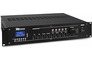 Power Dynamics PRM360 Amplificateur Mixeur Power Dynamics PRM360 Amplificateur Mixeur 360W 100V - 6 Canaux, BT, Lecteur MP3 USB/SD, 4 Zones, Entrées Micro XLR, Alim Fantôme 48V, Télécommande, 2U
