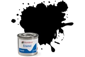 Humbrol 14ml No. 1 Tinlet Enamel Paint 33 (Black Matt)