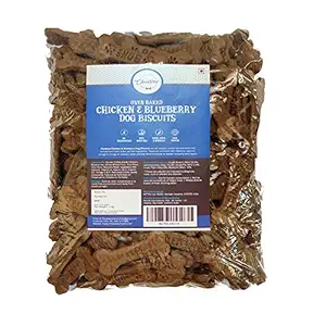 Chewers Oven Baked Real Chicken & Blueberry Dog Biscuits, Chicken Flavour, Dog Treat 1 Kg (Pack of 2)