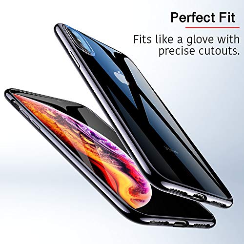 ESR Funda iPhone XS iPhone X  Funda Transparente TPU Gel  Ultra Fina  Protecci  n a Bordes y C  mara  para Apple iPhone XS X DE 5 8 - Negra