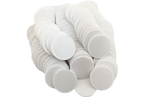 Smartdealspro Set of 100 1 1/2 Inch Opaque Poker Chips Plastic Learning Counters Game Tokens with Storage Box (White)