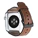 Produktbild Solo Pelle Apple Watch Series 1/2 / 3"Watch" Leder Armband Uhrenband mit passendem Uhrenadapter Connector Ersatzband Strap (38 mm Cognac Braun/Schwarze Connector)