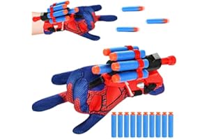 YISKY Launcher Glove for Kids, Launcher Wrist Toy, Spider Glove Launcher Wrist Toys with 1 X Gloves + 1 X Launcher + 5 X Darts + 10 X Suction Cup Dart, Spider Launcher Wrist Toy for Childrens