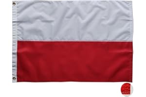 TCTOHZNG Polski Flaga 60 x 90 cm - Szyte Paski 210D Heavy Duty Poliestrowa Na Zewnątrz Nylonowa z Mosiężnymi Przepustkami