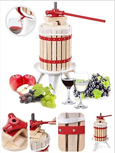 Grafner® Obstpresse 6L Fruchtpresse Weinpresse Saftpresse Maischepresse Apfelpresse Obstmühle Beerenpresse 6 Liter Presstuch - 2