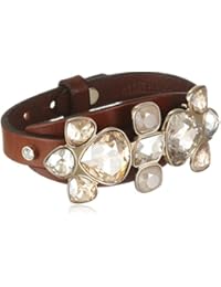 Dyrberg/Kern - Pulsera de acero inoxidable con cristal (21.5 cm)