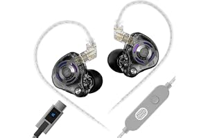 Linsoul KZ Gale In-ear Monitor, Superlineär dynamisk drivare, ultraresponsiv bas, trådbundna spelhörlurar med avtagbar