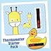 Baby Duck Bath & Blue Giraffe Nursery Room Thermometer Starter Pack - New Technology