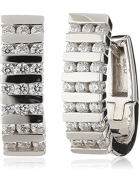 Orphelia Damen-Creolen 925 Sterling Silber Zirkonia wei ZO-5087