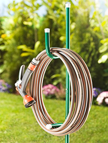 Wenko 8279900 Schlauch-Boy mit Erdspieß, Stahl, 17 x 100 x 2,5 cm, grün