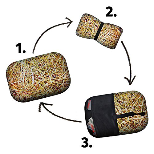 Preisvergleich Produktbild SANDINI 3in1 Reisekissen / Kopfkissen komprimierbar – Reise Accessoire / Reise Zubehör / Camping Kopfkissen – VIELE MOTIVE – Ein Kissen drei Funktionen: Kopfkissen / Nackenrolle / Geheimfach für Wertgegenstände – Designed in Germany / Made in EU