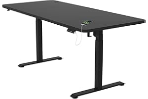 Flamaker 3-Fach Schreibtisch Höhenverstellbar Elektrisch 160 x 80 Höhenverstellbarer Schreibtisch 74-133cm mit Memory-Steuerung, USB-Buchse, Rollen, Häkche (Schwarz)