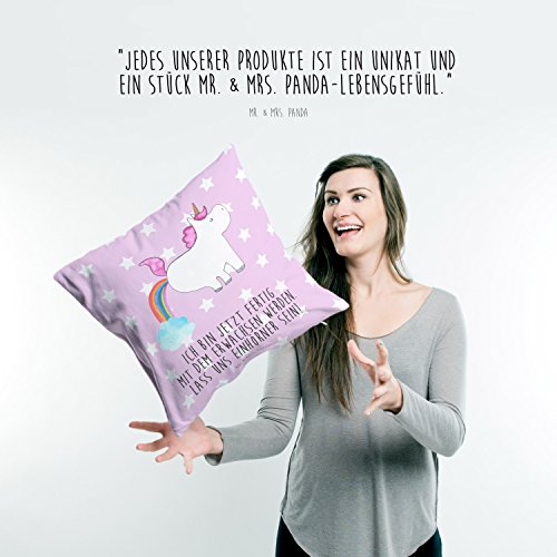 Mr. & Mrs. Panda Kissen 40×40 Einhorn Pupsend – 100% handmade in Norddeutschland – Einhorn, Pups, Unicorn, Regenbogen, Glitzer, Einhornpower, Erwachsenwerden, Spaß, lustig, Freundin Kissen, Kissenhülle, Kopfkissen, Geschenk, Schenken, Couch, Sofakissen, weich, flauschig, 40×40, 40 x 40 Einhorn, Pups, Unicorn, Regenbogen, Glitzer, Einhornpower, Erwachsenwerden, Spaß, lustig, Freundin - 4