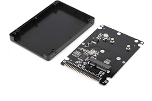 GARSENT Adattatore per Disco Rigido mSATA SSD a 44 Pollici con Adattatore IDE 44 Pin con Custodia, Adattatore per Disco Rigido per Laptop PATA/IDE per notebook(Nero)