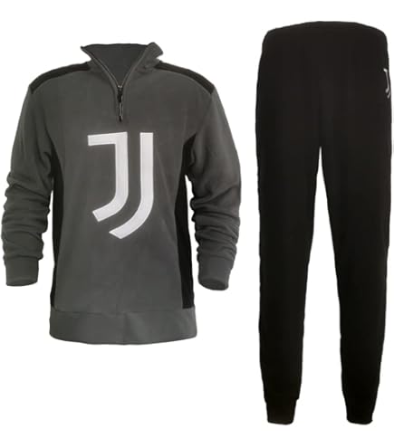Pigiama Juventus Ufficiale - Tuta Con Zip, Cotone, Taglie S-XXL + Biglietto Auguri Omaggio - Foto 10