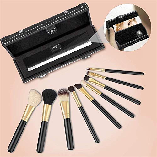 Brochas de Maquillaje Profesional, Leeron Set de 9 Pinceles de Maquillaje, Juegos de Maquillaje Make Up para Cepillos Cosméticos, los ojos, sombra, colorete (Negro)