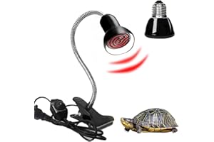 LUFEIS Lampe Chauffante Tortue,Lampe Chauffante en Céramique avec Support de Lampe,E27 100W Émetteur Radiateur Animaux Ampoule Infrarouge Chauffage en Céramique,pas de lumière,seulement de la chaleur