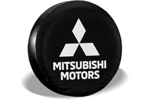 Ksiwre Couvre Pneu De Secours,Polyester Spare Tire Wheel Cover Car Truck SUV Camper 14" 15" 16" 17" Mitsubishi Motors Logo