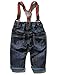 M&Co Baby Boys Jeans With Braces Denim 3/6 Mnths