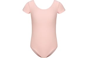 HIPPOSEUS Maillot de Ballet Danza para Niña Mangas Corta Ballet Body Leotardos Danza Clásico Gimnasia Ritmica, AM0019DX