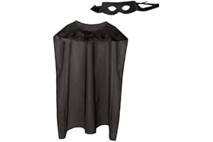 Boland - Kostium bohatera, 2 części, jeden rozmiar, dla dorosłych, maska i peleryna, czerwony, Superman, bohater, bohater, impreza tematyczna, karnawał