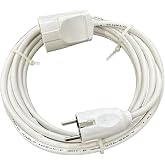 3x1,5 MM CCA TTR TEKLİ BEYAZ RENK TOPRAKLI KAU&Ccedil;UK SEYYAR ELEKTRİK KABLOSU (15 METRE)