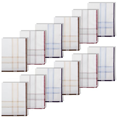 Preisvergleich Produktbild millionen-olly 12 FARBIGE Herren TASCHENTÜCHER + STOFFTASCHENTÜCHER + 100% Baumwolle + Modell Z21
