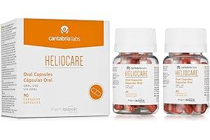 Cantabria Labs Heliocare Oral Cápsulas - Fotoprotección desde el Interior, Aumenta la Resistencia de la Piel al Sol, Acelera un Bronceado Natural y Homogéneo, 90 cápsulas