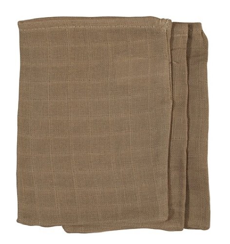 Preisvergleich Produktbild Jollein 00100123 Mull Waschlappen, 3 pack, beige / taupe