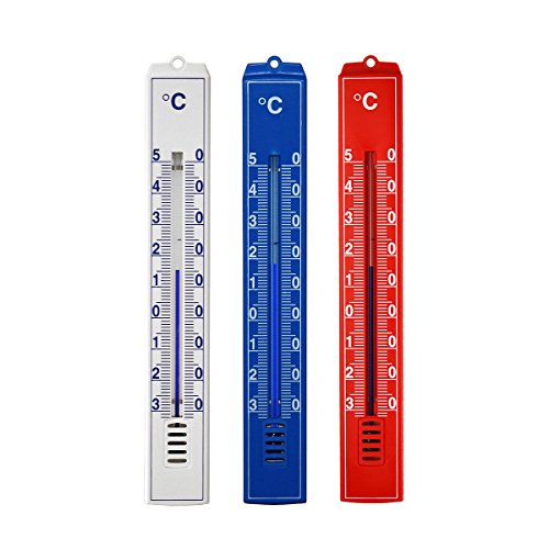 Lantelme 5726 Sonderedition Thermometer Set Russland. Kunststoff - Analog - Farben blau - weiss - rot